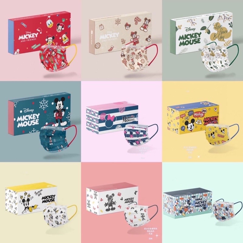 !!!พร้อมส่งจากไทย!!! หน้ากากอนามัย แมสผู้ใหญ่ แมสลายการ์ตูน มิกกี้เม้าท์ มินนี่เม้าท์ สวย น่ารัก จำนวน 10 ชิ้น