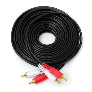 สายสัญญาณเสียง (สาย Audio) Gold Plated 2RCA to 2RCA Cable RCA Audio Cable AV Cable ( 1.5M 3M 5M 10M ) for DVD TV CD