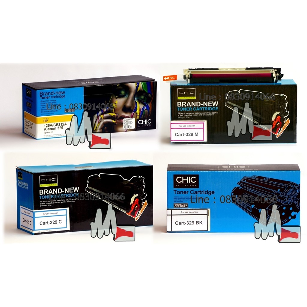 Cartridge-329 Bk , 329 C , 329 M , 329 Y ( CHIC )  ล้างสต๊อก หมึกเครื่องพิมพ์ ปริ้นเตอร์ Canon