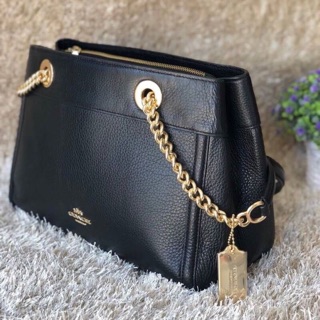 BROOKE CHAIN CARRYALL (COACH F37796) BLACK/LIGHT GOLD