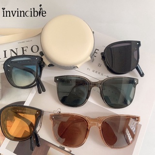 Ins Style แว่นตากันแดด เลนส์โพลาไรซ์ UV400 กรอบใหญ่ พับได้ พร้อมกล่อง เหมาะกับการพกพาเดินทาง แฟชั่นสําหรับผู้ชาย และผู้หญิง