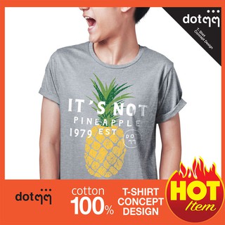 dotdotdot เสื้อยืด ลาย Pineapple (Grey)