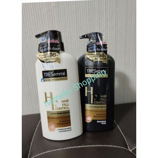 Tresemme เทรซาเม่ ชุดบำรุงผมขาดหลุดร่วง สำหรับผมยืด ดัด กัด ย้อม [แพ็คคู่ แชมพู+ ครีมนวด]