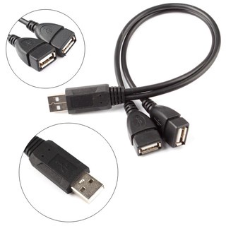 USB 2.0 ชายกับ 2 คู่ แบบ Dual USB หญิง S Plitter เคเบิ้ลขยาย HUB ชาร์จซิงค์