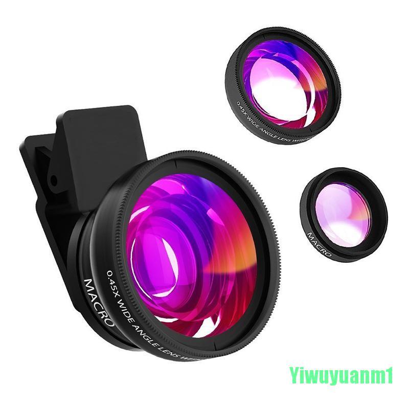 (Yiwuyuanm1) 2 In1 เลนส์มาโครมุมกว้าง 0.45 X + 12.5 X สําหรับโทรศัพท์มือถือ #7