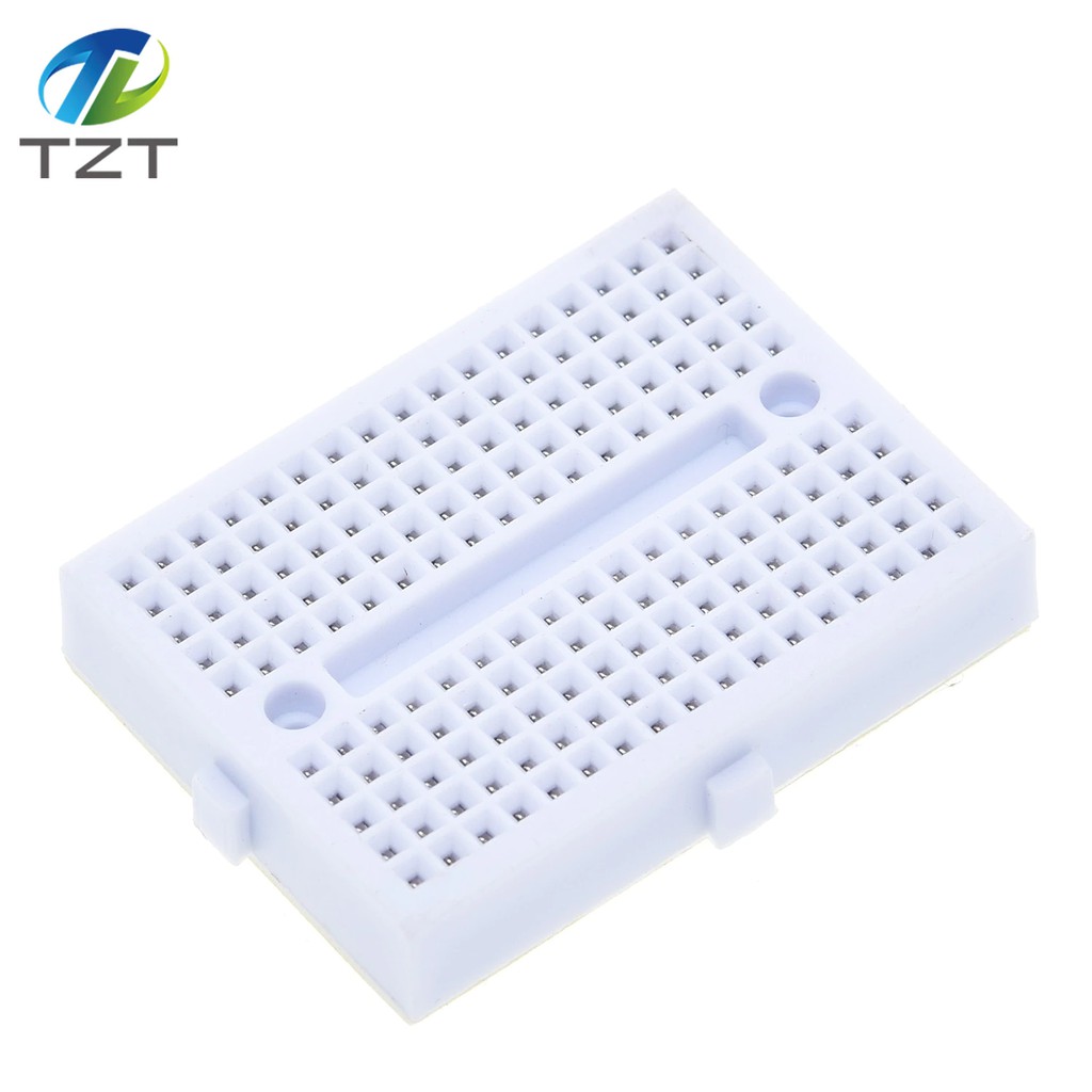 Breadboard SYB-170 แบบ 170 holes บอร์ดทดลอง โพรโตบอร์ด [ สีขาว ]170 Tie Points Mini Solderless Bread