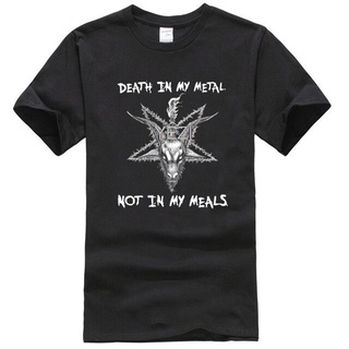 ขายดี!เสื้อยืด พิมพ์ลาย Satan death in my metal not in my meals สไตล์คลาสสิก ไม่ซ้ําใคร สําหรับผู้ชาย GGdlbi18BMgbhe83S-