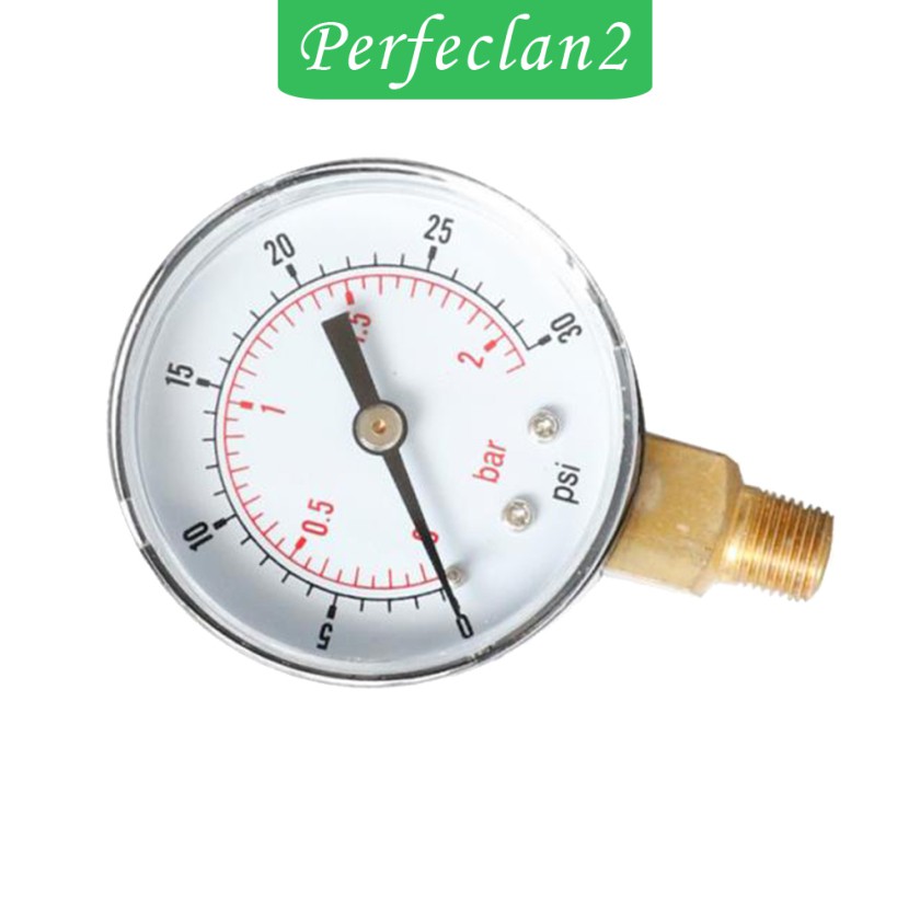 [PERFECLAN2] Pressure Gauge 030PSI 02Bar Dial Pneumatic Hydraulic Air