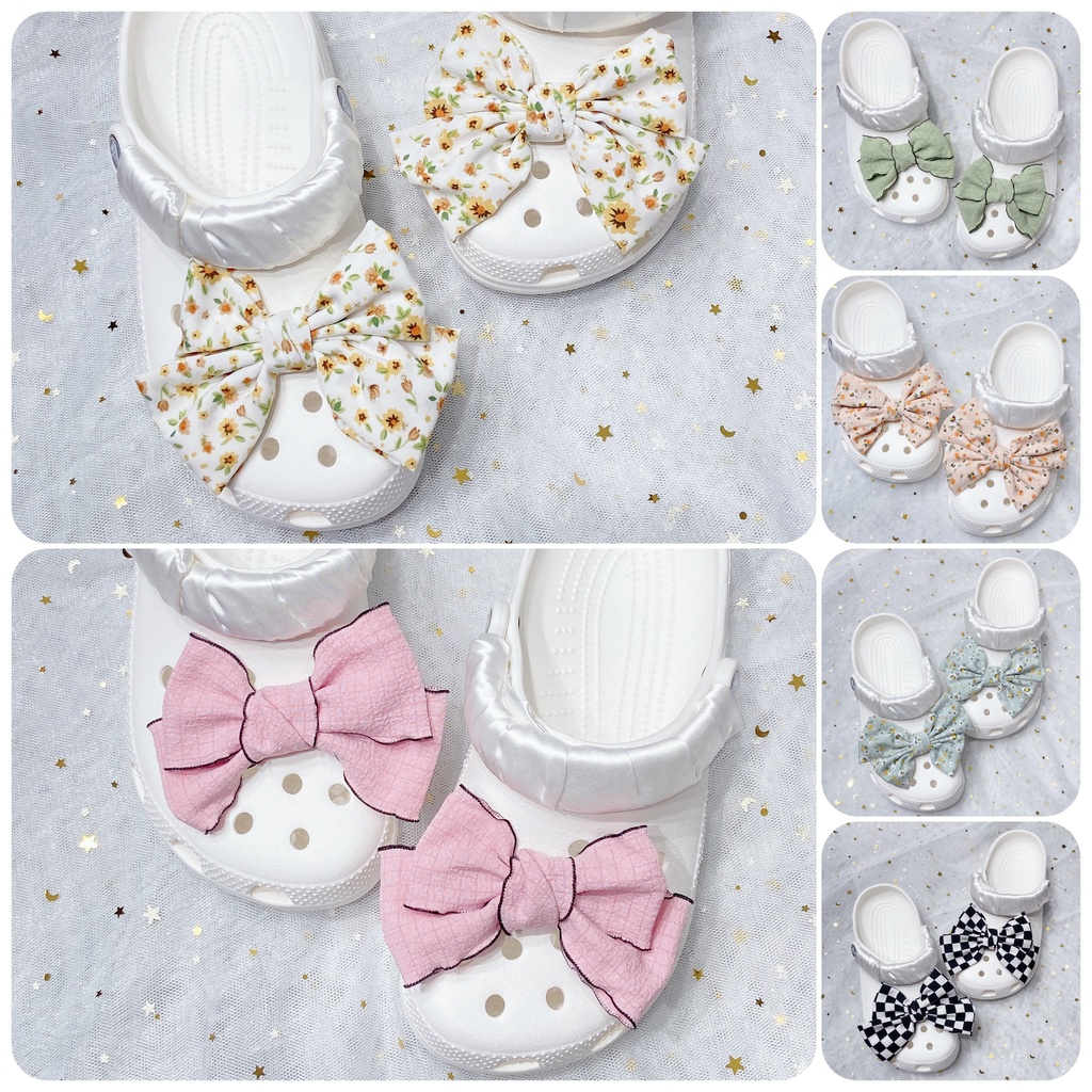 【🌈Ooyoudo】ริบบิ้นริบบิ้นผ้าไหม ลายดอกไม้ เครื่องประดับแฟชั่น สําหรับ DIY【แตะผู้หญิง jibitz อุปกรณ์เสริม】