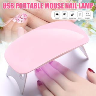 Mini LED UV Nail Lamp Nail Dryer Portable Folding USB 6 LEDs Nail Dryer for DIY Nail Art