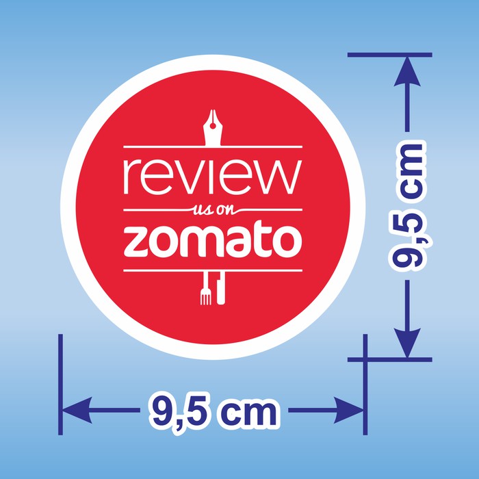 Round Sticker Review us on ZOMATO Sticker เส้นผ่านศูนย์กลาง 9.5 cm