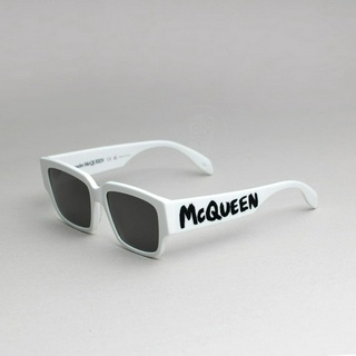 แว่นกันแดด ALEXANDER MCQUEEN : AM0329S 003 SIZE 56 MM. (WHITE-WHITEGREEN)