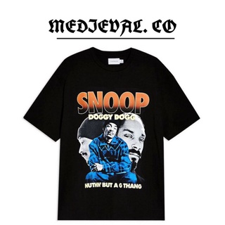 [S-5XL]เสื้อยืด พิมพ์ลาย SNOOP DOGG VINTAGE RAP TEE สไตล์ฮิปฮอป สําหรับผู้ชาย สีดํา