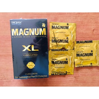 TROJAN™ MAGNUM™ XL - Lubricated Condoms –The Gold Standard™ in comfort and protection ไซด์ใหญ่พิเศษ 58-65mm ถุงยางอนามัย