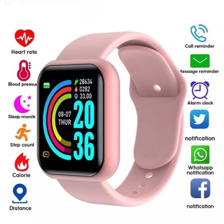 D20 Smartwatch Y68 สร้อยข้อมือสมาร์ท รองรับการตรวจวัดอัตราการเต้นของหัวใจ การนับก้าว ควบคุมกล้องจากระยะไกล รองรับระบบ ios และ android