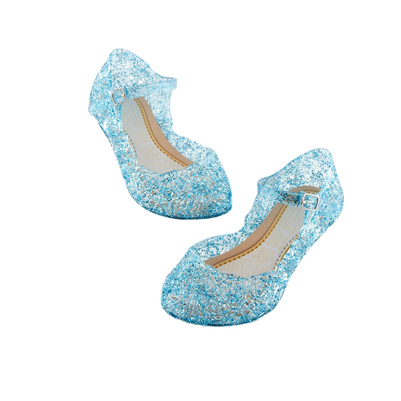 NNJXD Kids Girls Crystal Jelly Sandals Princess Elsa Cosplay Party Dance Shoes