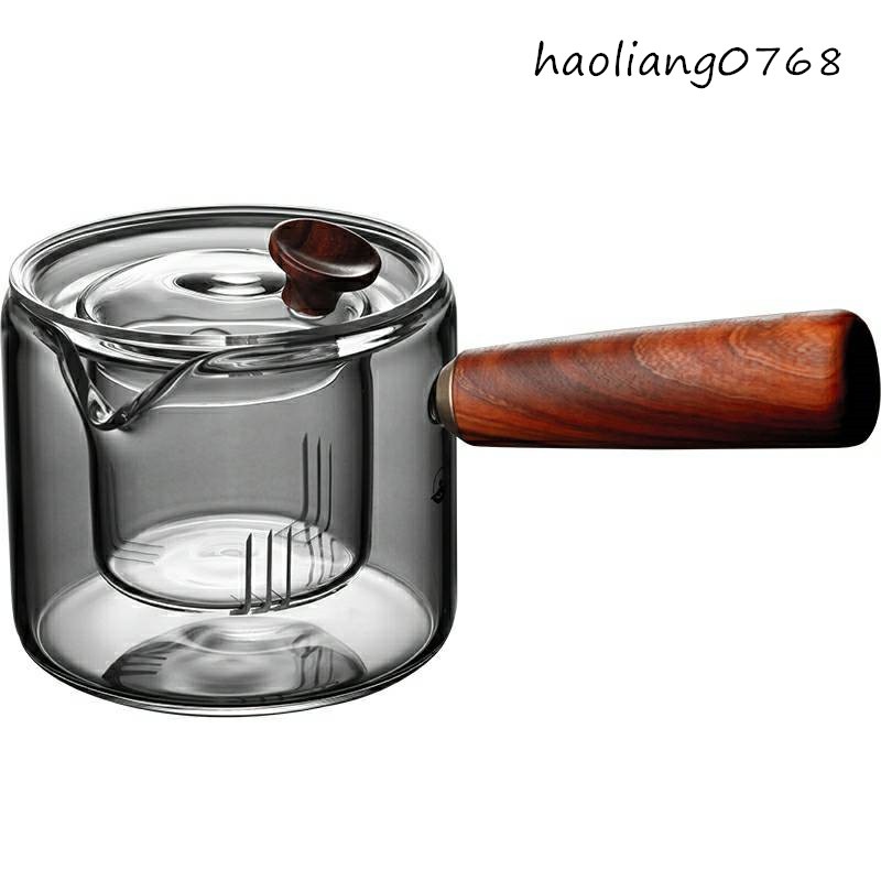 กาน้ำชาด้ามไม้ แก้วทนความร้อน Wooden handle teapot ✅สินค้าพร้อมส่ง ราคา ถูกที่สุด ดีลบีเคเค แกลเลอรีภาพที่ 2