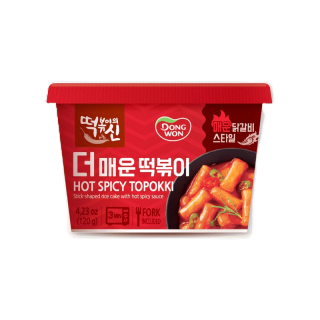 ดงวอน ต๊อกป๊อกกิ รสเผ็ดร้อน (แบบถ้วย) Dongwon Hot Spicy Topokki Cup 120 กรัม