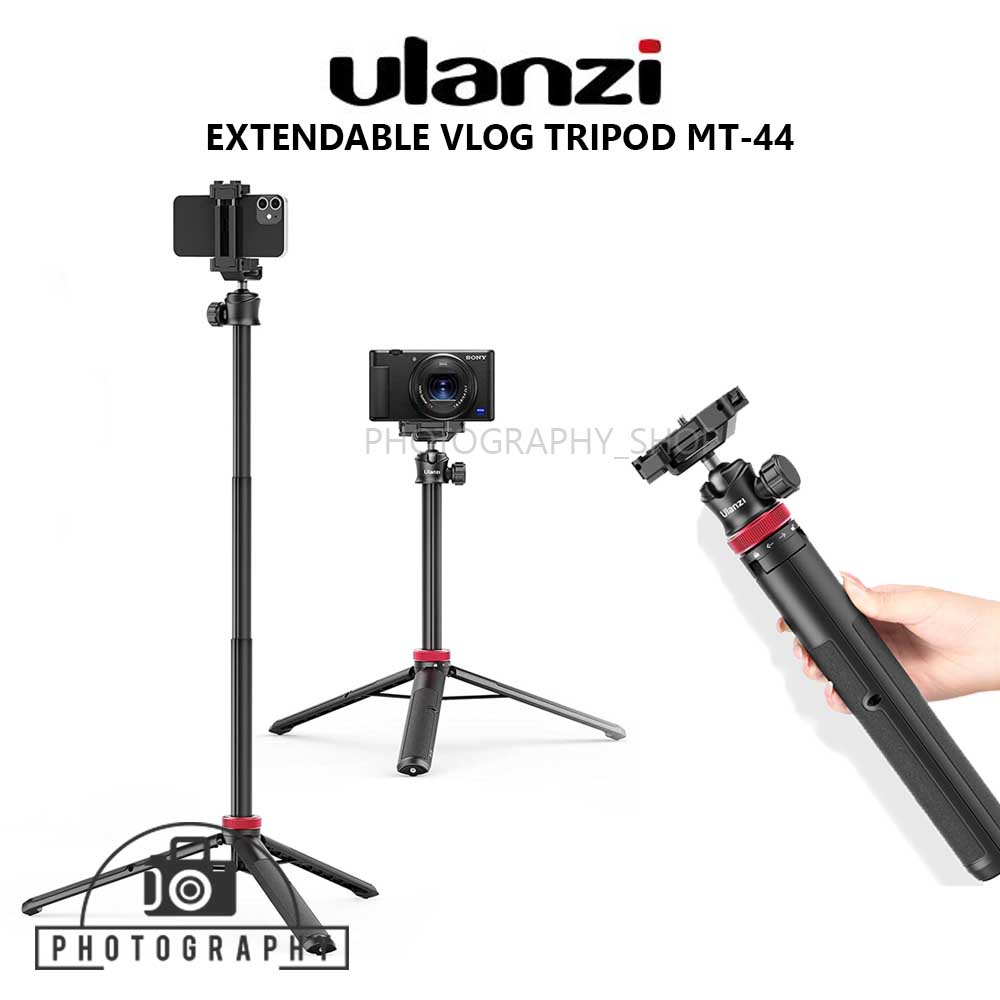 Ulanzi MT-44 Vlog Tripod ขาตั้ง ไม้เซลฟี่ ยืดหดได้ 102cm ไลฟ์สด รีวิว ใช้ได้ทั้งกล้อง มือถือ Action 