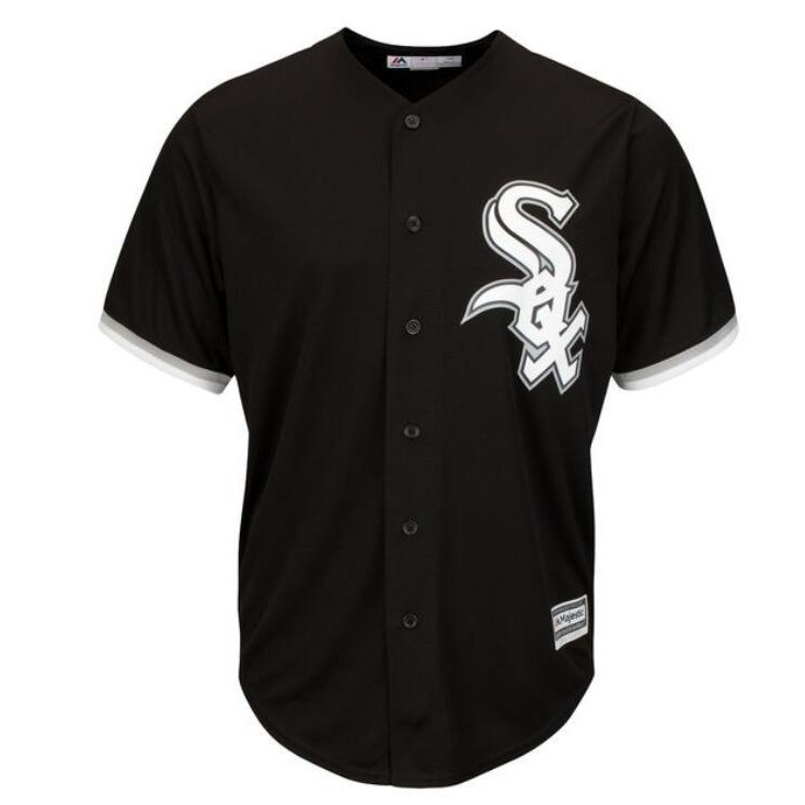เสื้อเบสบอล Mens Chicago White Sox สีดําสีขาวสีเทา