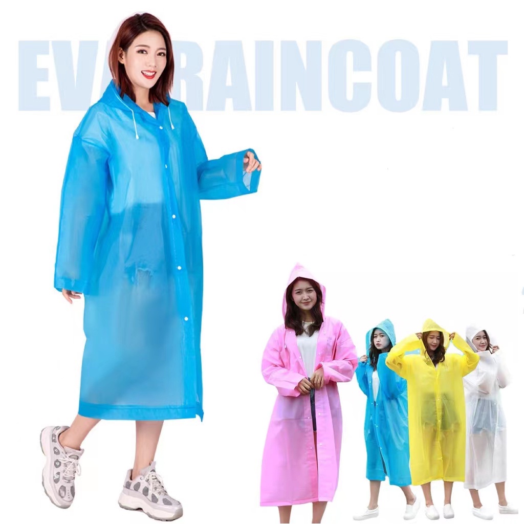 [โค้ด 4SWR5 ลด 25%]เสื้อกันฝนผู้ใหญ่  EVA  ชุดกันฝน กันน้ำ คุณภาพดี มีหมวก