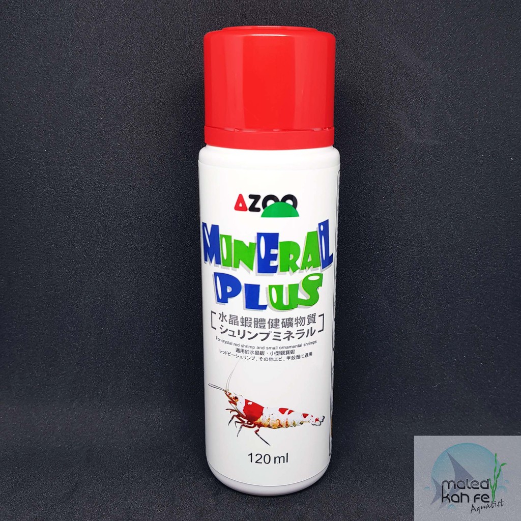 AZOO MINERAL PLUS 120 ml. แร่ธาตุที่จำเป็นสำหรับกุ้งแคระ กุ้งสวยงาม สูตรน้ำ เอซูมิเนรอลพลัส ขนาด 120