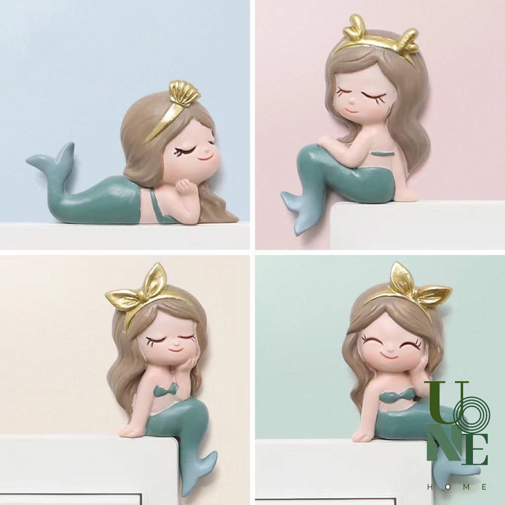 UoneHome พร้อมส่ง H043 ของแต่งบ้าน ตัวการ์ตูนติดสวิสซ์ไฟ รูปนางเงือก 3D สติกเกอร์ติดผนัง รูปการ์ตูนตกแต่งปลั๊กไฟ