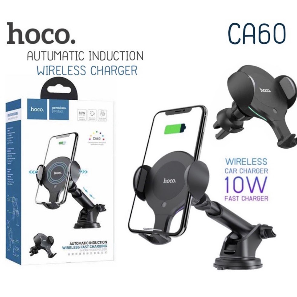 พร้อมส่ง Hoco CA60 10W ที่วางโทรศัพท์ในรถยนต์ Automatic Induction In-car Holder wireless Fast Charge