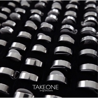 ✖️TAKEONE RING✖️แหวนสแตนเลส ไม่ลอกไม่ดำ