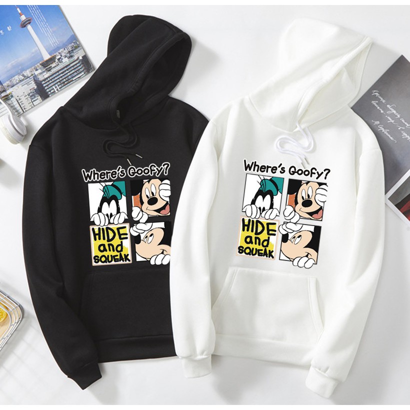 BK-157-LONG เสื่อแขนยาวมีฮูต พิมพ์ลายการ์ตูนน่ารัก มีไซส์ครบ สีให้เลือก เสื้อกันหนาวแฟชั่นเกาหลี