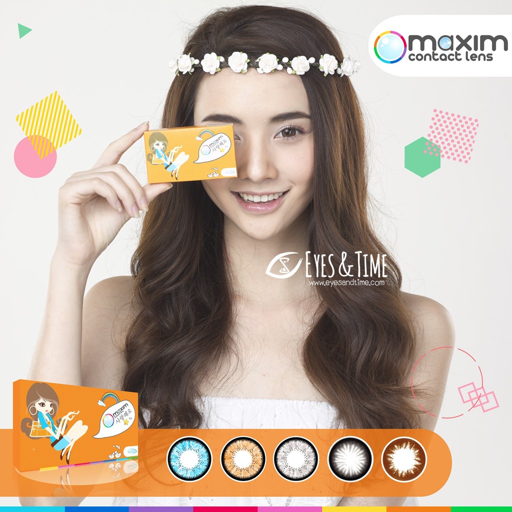 Maxim Big Eyes กล่องส้ม (รุ่นตาโต บิ๊กอายส์ คอนแทคเลนส์สีรายเดือน) GRAND SALE