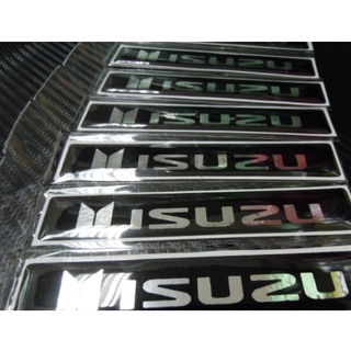 สติ๊กเกอร์ เส้นดำ เทเรซิ่นนูน อย่างดี คำว่า ISUZU sticker ติดรถ แต่งรถ อีซูซุ ติดก้านล้อ ติดกันสาดรถ ติดขอบประตู