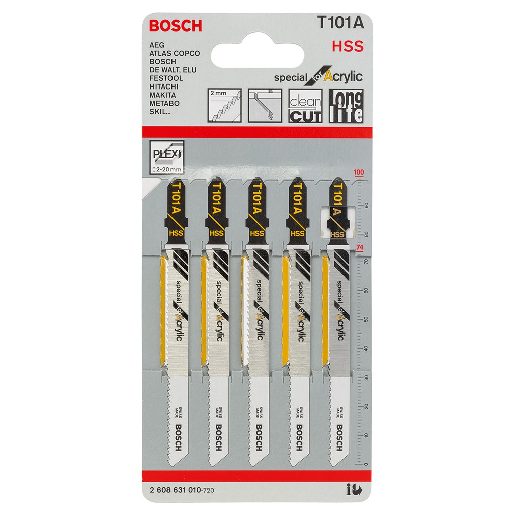 ใบจิ๊กซอว์ 5Pcs T101A Bosch