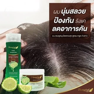 แชมพู / ทรีทเม้นท์ สมุนไพรไทย ทองสุข Thongsuk Herbal Shampoo / Treatment 250 ml.