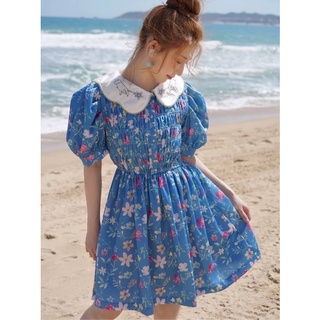 💙🤍💙flora Blue Dress💙🤍💙ป้ายypy