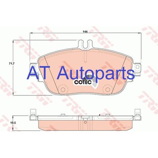 ผ้าเบรคชุดหน้า Benz A-Class W176 A180,A200,A250 2013 GDB1932 ราคาขายต่อชุด