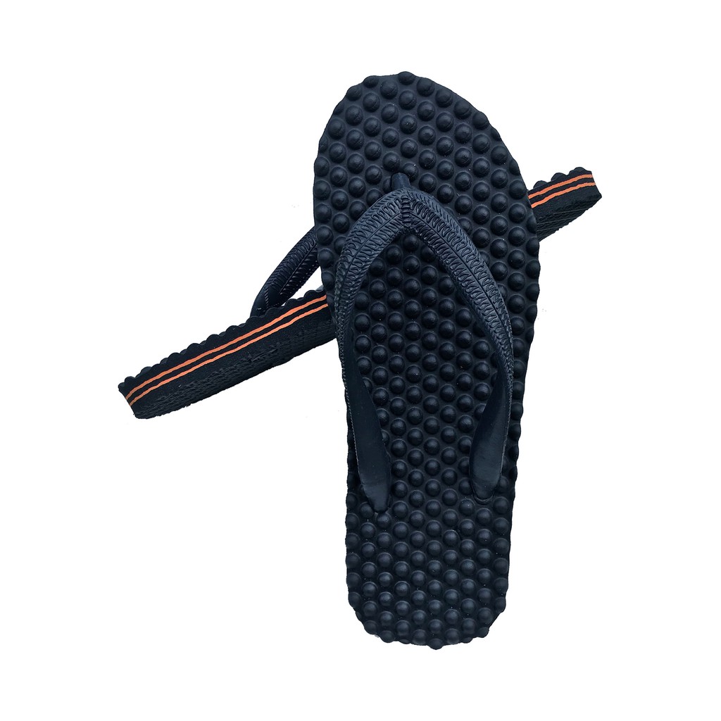 รองเท้าแตะเพื่อสุขภาพ ปุ่มนวดเท้า ผ่อนคลาย สีส้ม Massage Flip Flops