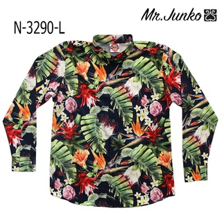 ⚡ ส่งฟรี⚡เชิ้ตผู้ชายแขนยาว งานต่อลาย Mr-Junko N-3290-L ผ้านิ่ม ใส่สบายไม่ร้อน