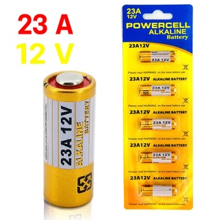 ถ่าน ถ่าน23A 23AE 12v ถ่านกริ่งไร้สาย ถ่านรีโมตรถยนต์ รุ่น Power cellalkaline Battery 1 แผงมี 5 ก้อน สินค้าพร้อมส่ง