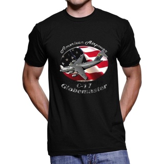 [S-5XL] เสื้อยืด พิมพ์ลาย C 17 Globemaster III American Airpower สไตล์คลาสสิก สําหรับผู้ชาย