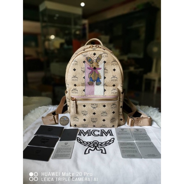 MCM RABBIT BACKPACK BEIGE