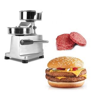 เครื่องทำแฮมเบอร์เกอร์ กดเนื้อ กว้าง10cm. Manual hamburger meat pie making machine for sale meat patty machine