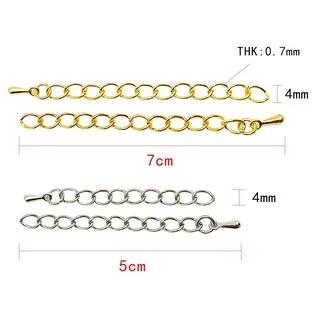 สายโซ่สีเงิน ทอง อุปกรณ์เชื่อมต่อ ขนาด 50 มม. 70 มม. สำหรับทำเครื่องประดับ Diy 20 ชิ้น/ล็อต