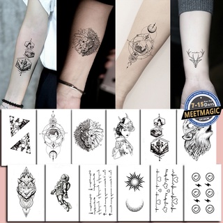 【MEET Magic Tattoo】สติกเกอร์รอยสักชั่วคราว กันน้ํา 6 ซม. x 10 ซม. 15 วัน