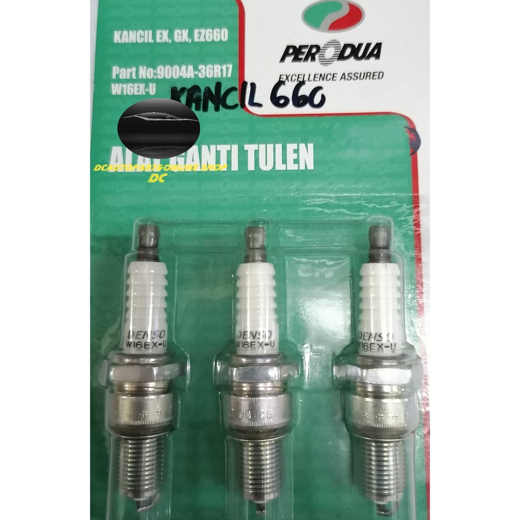100% PERODUA SPARK PLUG SET KANCIL 660 850 (9004A-36R17)