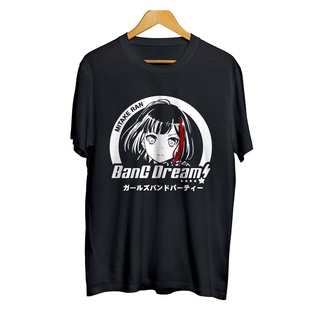 เสื้อยืดใหม่ 2022เสื้อยืดผ้าฝ้าย 100% พิมพ์ลายเกม RAN MITAKE after glow BANG DREAM สไตล์ญี่ปุ่น ยุค 30L XL  XXL 3XL