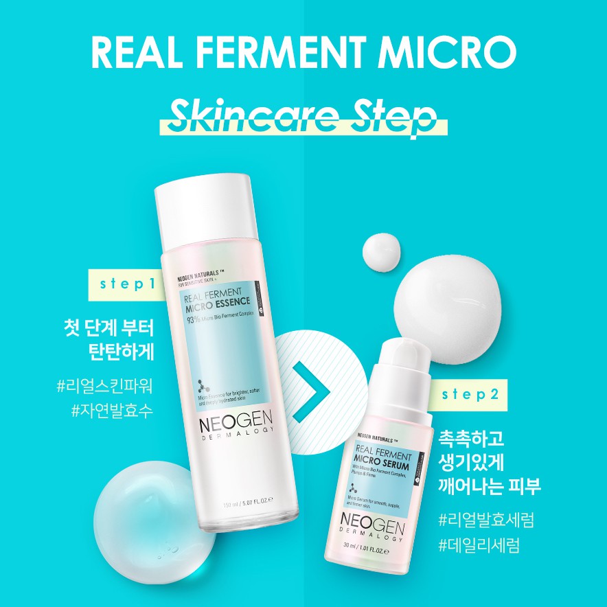 [พร้อมส่ง/ของแท้] Neogen Dermalogy Real Ferment Micro Essence 150ml/ DERMALOGY Real Ferment Micro Se