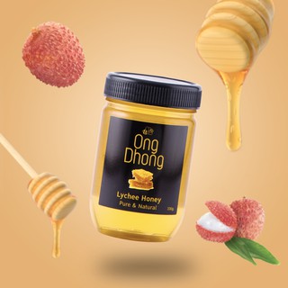 OngDhong Lychee Honey 330g น้ำผึ้งอองตอง น้ำผึ้งลิ้นจี่ (ขวดบีบ) 330 กรัม