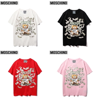 Mos-Ch-Ino เสื้อยืดลําลองผ้าฝ้ายแขนสั้นเหมาะกับการเล่นกีฬา