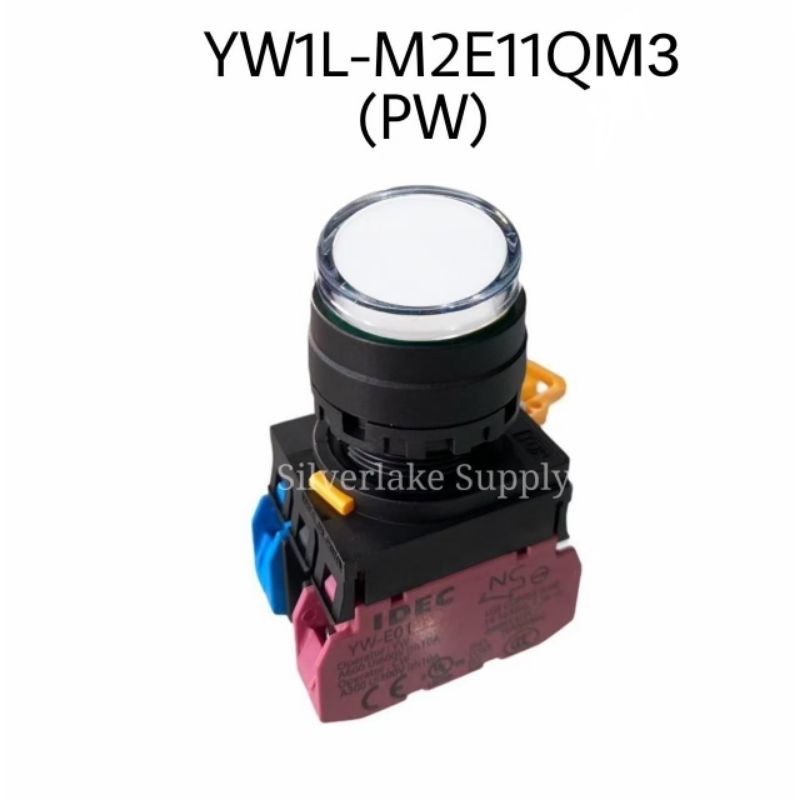 สวิตซ์ปุ่มกด - มีไพล็อทแลมป์ Push button switch & Pilot Lights YW1L-M2E11QM3 ขนาด 22 mm. IDEC - รูปที่ 2